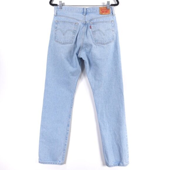 Levi's 501 150th Anniversary Edition Women’s Lt Blue Button Fly Jeans Size 29x30 - Picture 2 of 14